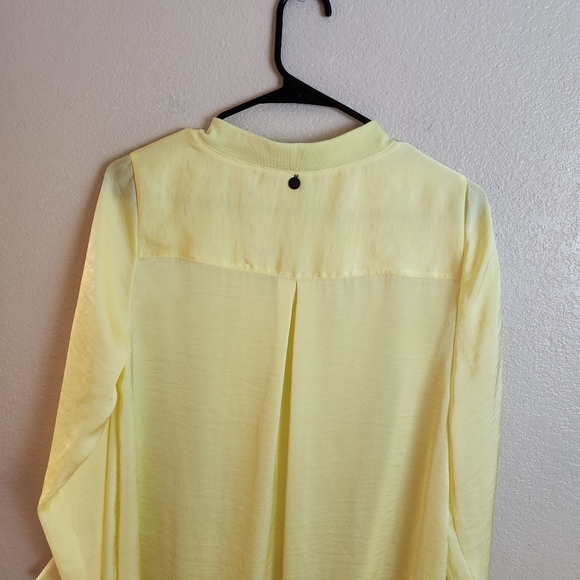 Soft Surroundings Yellow Popover Long Sleeve Tunic Shirt Dress - Picture 6 of 7